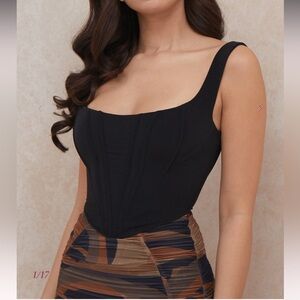 House of CB “Nineta” Black Mesh Corset